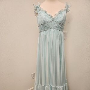 Mac Duggal Aqua Chiffon Formal Gown